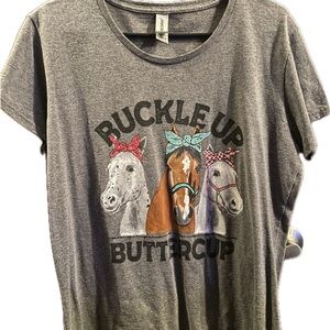 Gray Horse Graphic Kids T-Shirt